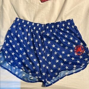 Feed Me Fight Me Blue Star Athletic Shorts